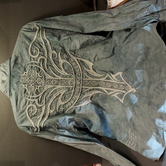 ROAR: Embroidered and Embellished Button Down Shirt - Size small - Picture 5 of 7